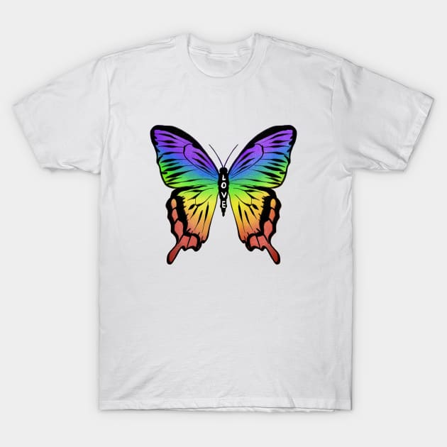 Butterfly Love T-Shirt by Danispolez_illustrations